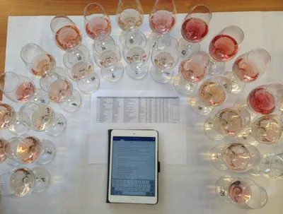 En pleine dégustation de vins rosés