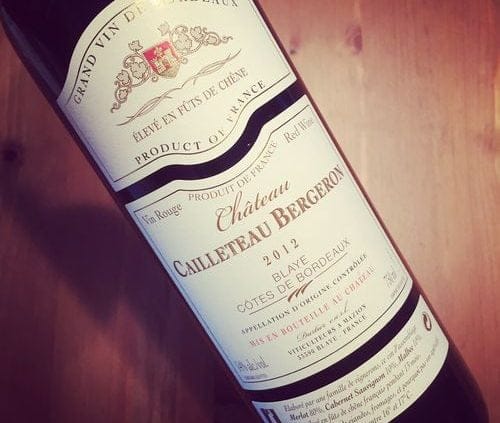 Château Cailleteau Bergeron Blaye Côtes de Bordeaux 2012