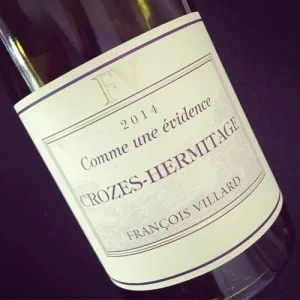 François Villard Comme une Évidence Crozes-Hermitage 2014