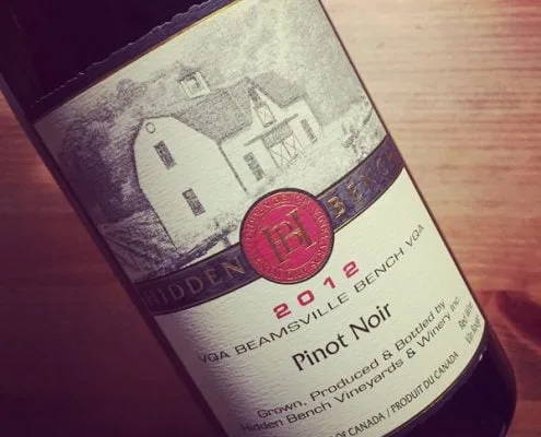 Hidden Bench Estate Pinot Noir Beamsville Bench VQA 2012