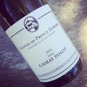 Grange of Prince Edward Select Gamay Pinot VQA Prince Edward County 2014 