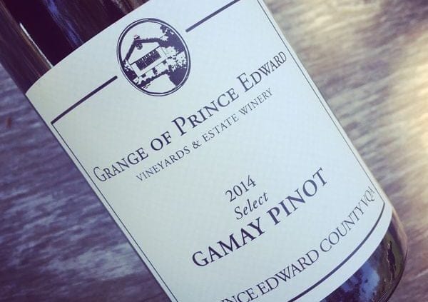 Grange of Prince Edward Select Gamay Pinot VQA Prince Edward County 2014 