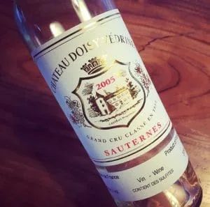 Château Doisy-Védrines Grand Cru Classé Sauternes 2005
