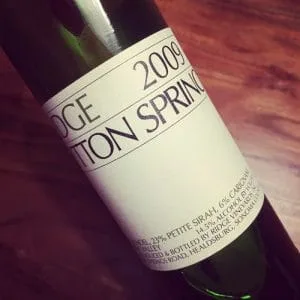 Ridge Vineyards Lytton Springs Dry Creek Valley Sonoma 2009