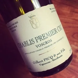 Gilbert Picq & Ses Fils Chablis 1er Cru Vosgros 2010